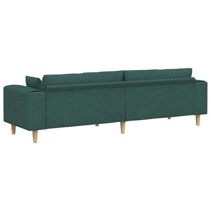 Divano con cuscino Verde Scuro 250 x 77 x 76 cm Tessuto | homemem39
