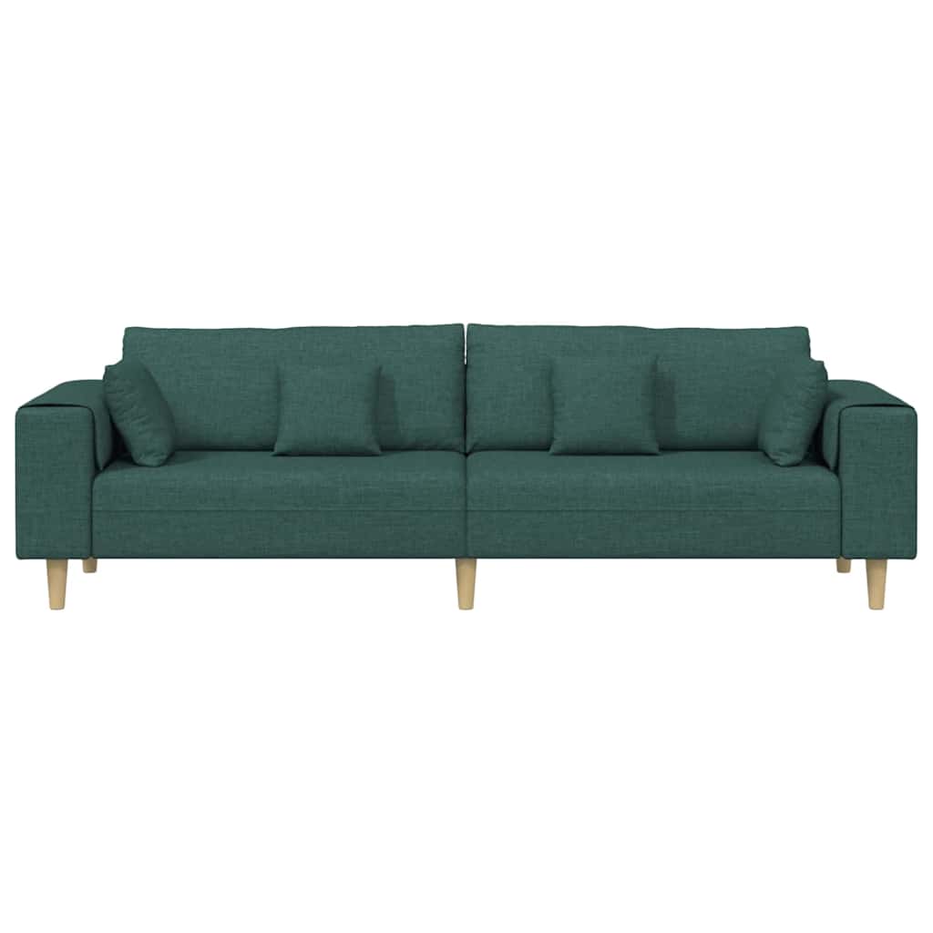 Divano con cuscino Verde Scuro 250 x 77 x 76 cm Tessuto | homemem39