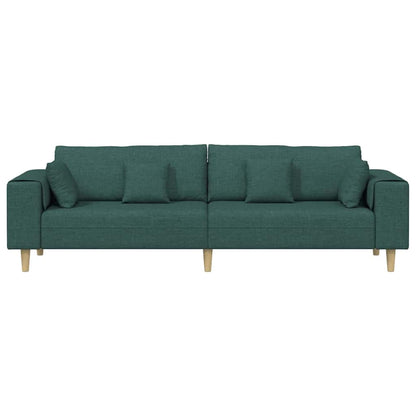Divano con cuscino Verde Scuro 250 x 77 x 76 cm Tessuto | homemem39
