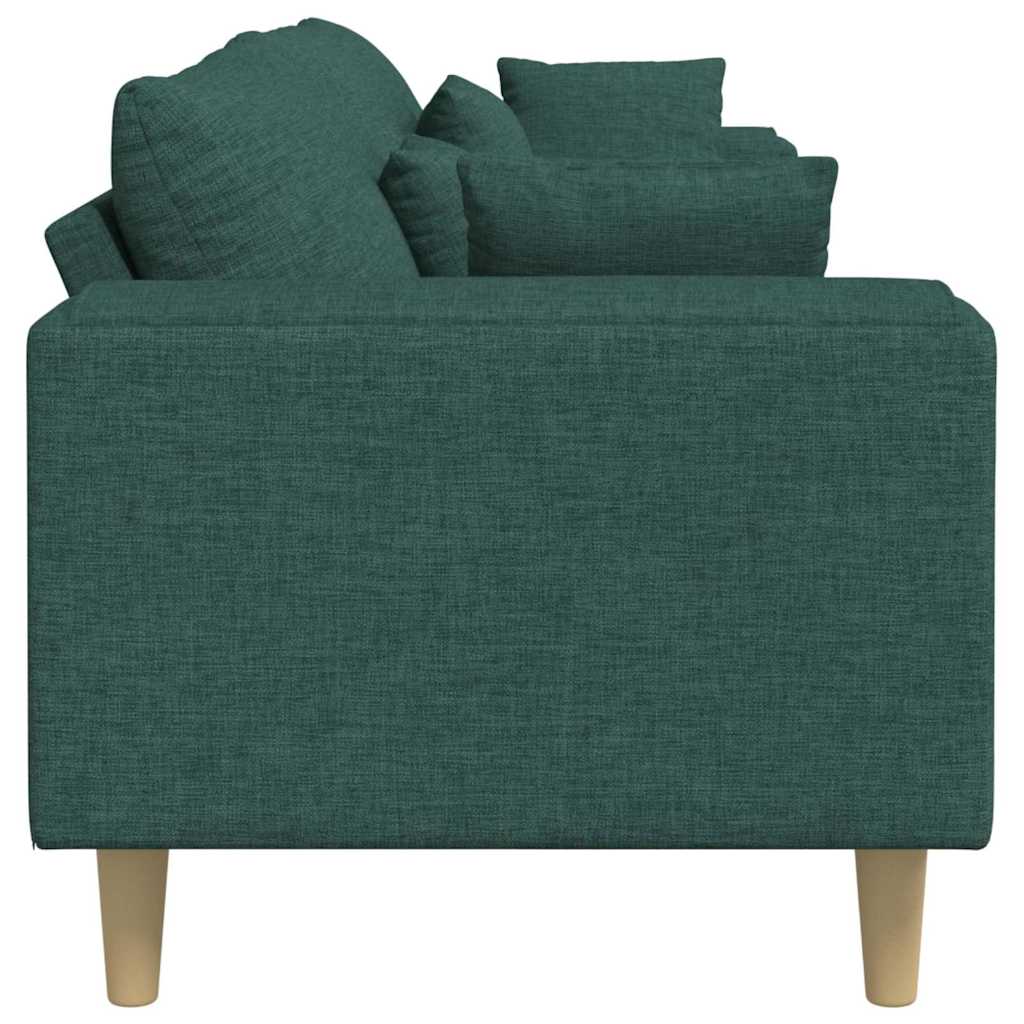 Divano con cuscino Verde Scuro 250 x 77 x 76 cm Tessuto | homemem39