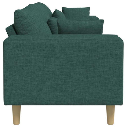 Divano con cuscino Verde Scuro 250 x 77 x 76 cm Tessuto | homemem39