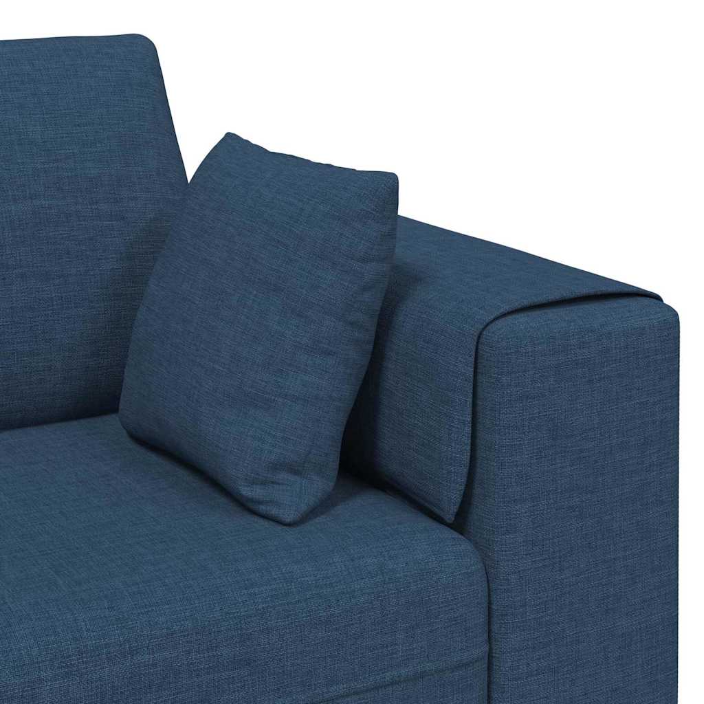 Divano con cuscino Blu 250 x 77 x 76 cm Tessuto | homemem39