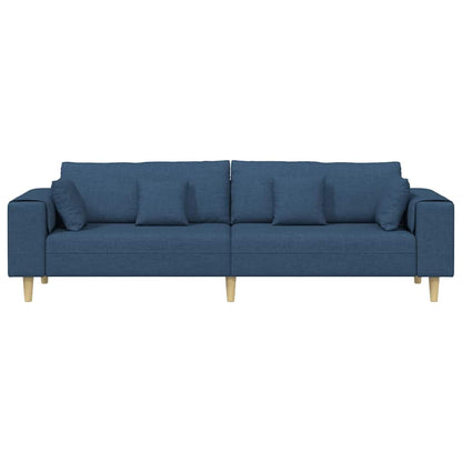 Divano con cuscino Blu 250 x 77 x 76 cm Tessuto | homemem39