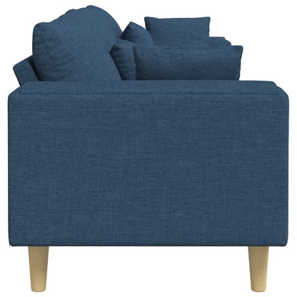 Divano con cuscino Blu 250 x 77 x 76 cm Tessuto | homemem39