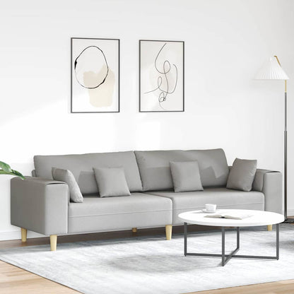 Divano Grigio Nuvola 250 x 77 x 76 cm Tessuto | homemem39