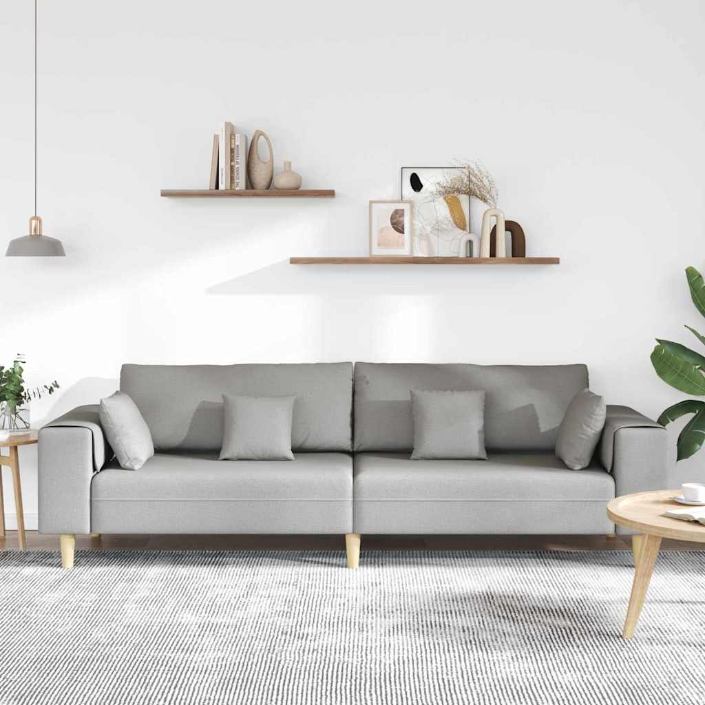 Divano Grigio Nuvola 250 x 77 x 76 cm Tessuto | homemem39