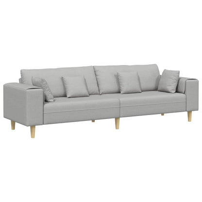 Divano Grigio Nuvola 250 x 77 x 76 cm Tessuto | homemem39