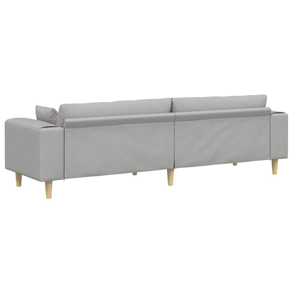 Divano in tessuto con cuscino Grigio Nuvola 208 cm Tessuto - homemem39