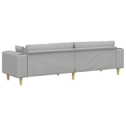 Divano in tessuto con cuscino Grigio Nuvola 208 cm Tessuto - homemem39