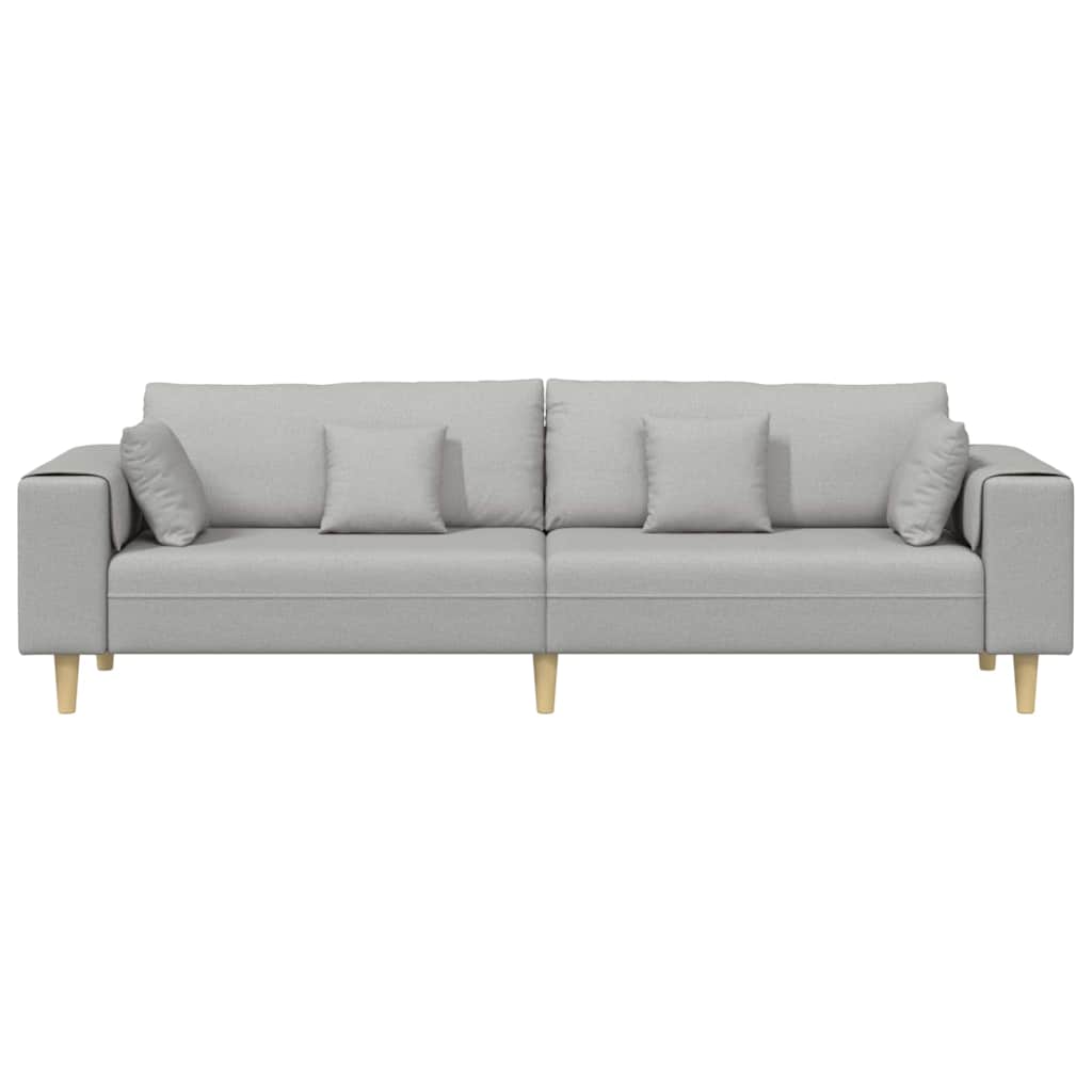 Divano Grigio Nuvola 250 x 77 x 76 cm Tessuto | homemem39