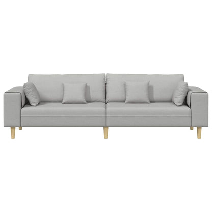 Divano Grigio Nuvola 250 x 77 x 76 cm Tessuto | homemem39