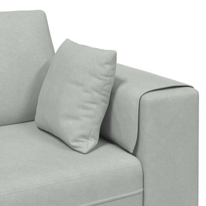 Divano Grigio chiaro 250 x 77 x 76 cm Velluto