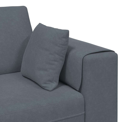 Divano Grigio scuro 250 x 77 x 76 cm Velluto | homemem39