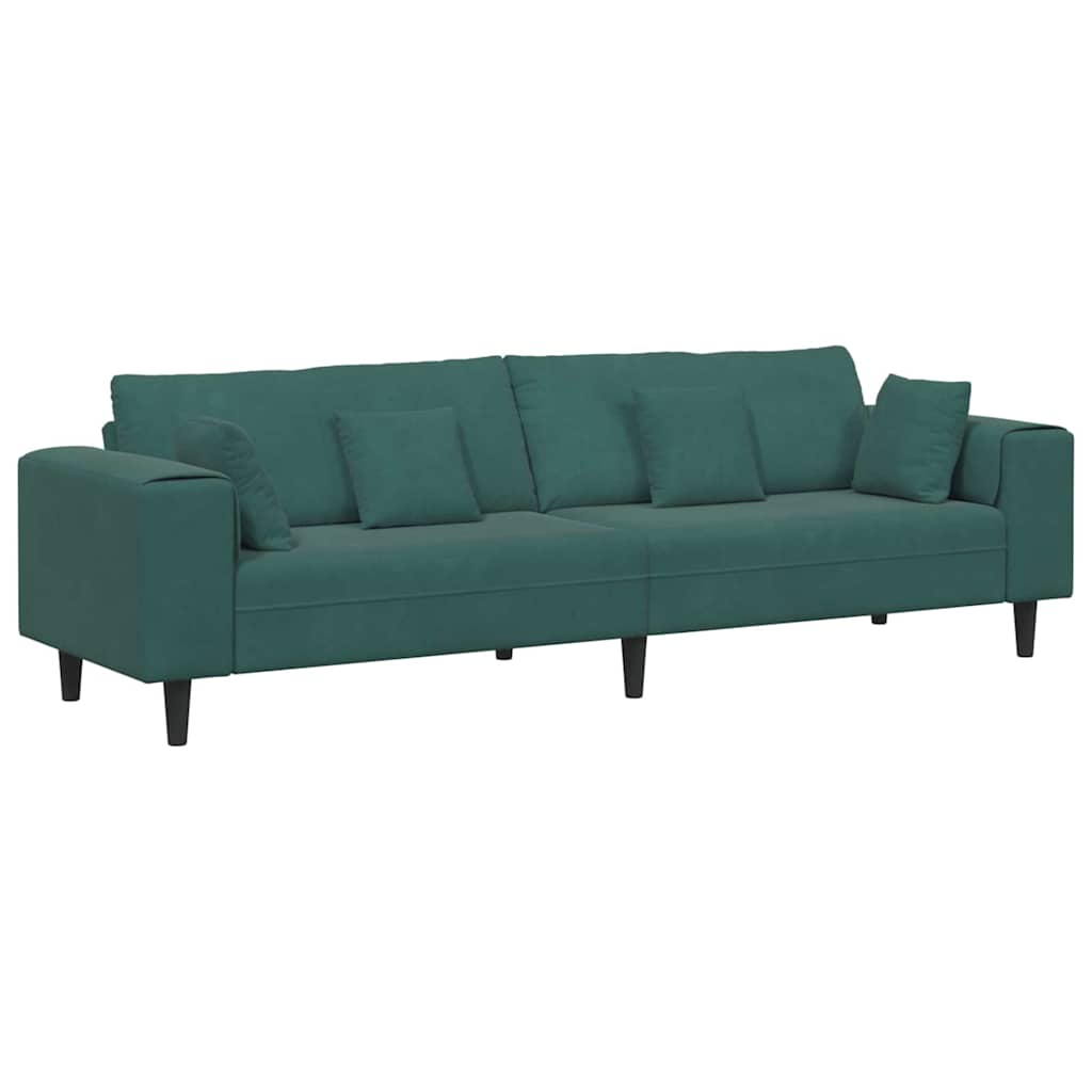 Divano Verde Scuro 250 x 77 x 76 cm Velluto | homemem39