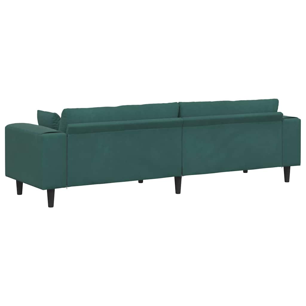 Divano Verde Scuro 250 x 77 x 76 cm Velluto | homemem39