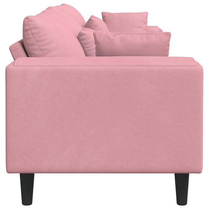 Divano in Velluto con cuscino Rosa 209 cm Velluto - homemem39