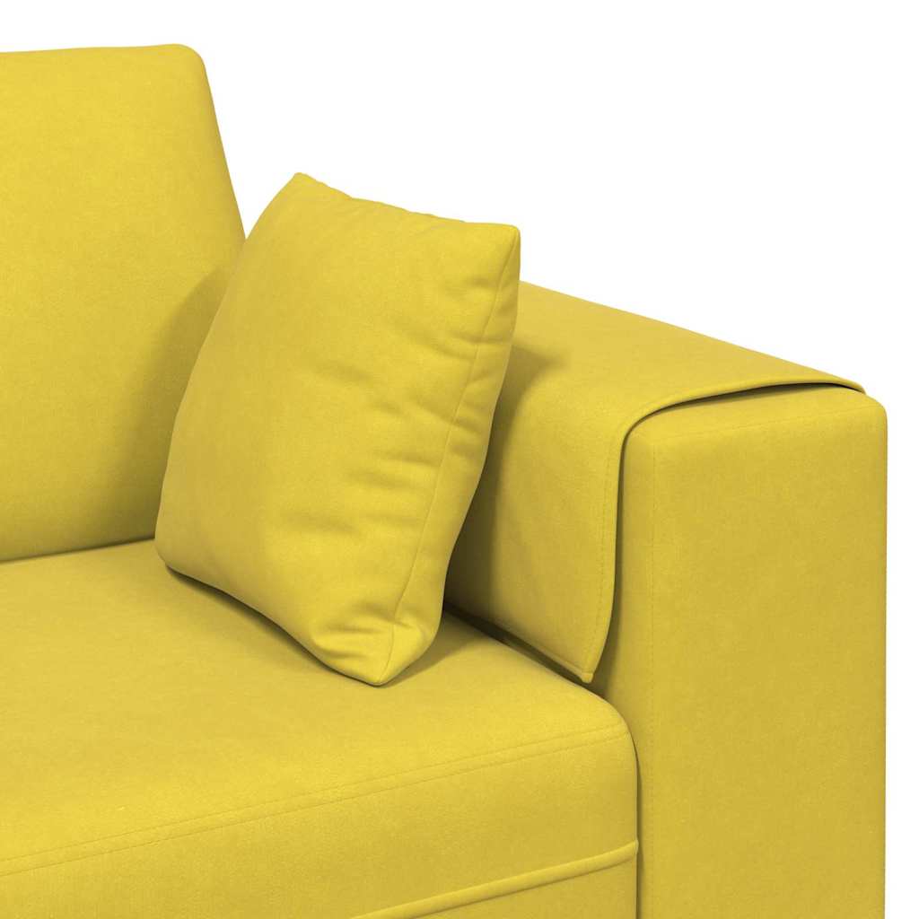 Divano in Velluto con cuscino Giallo 210 cm Velluto - homemem39