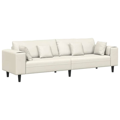 Divano Crema 250 x 77 x 76 cm Velluto | homemem39