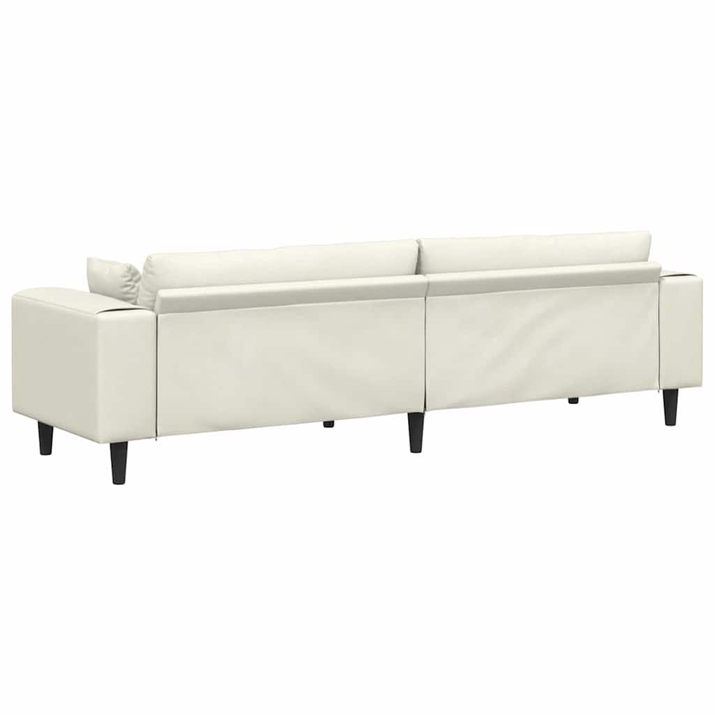 Divano Crema 250 x 77 x 76 cm Velluto | homemem39