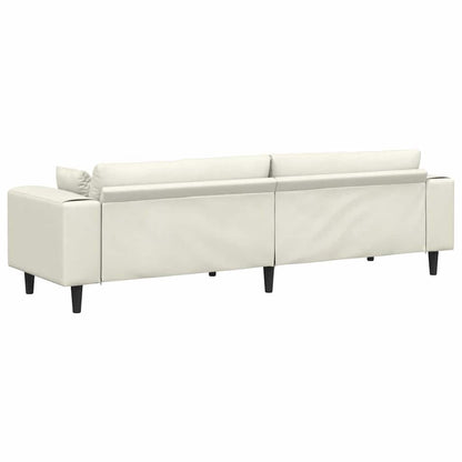 Divano Crema 250 x 77 x 76 cm Velluto | homemem39