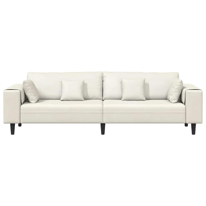 Divano Crema 250 x 77 x 76 cm Velluto | homemem39