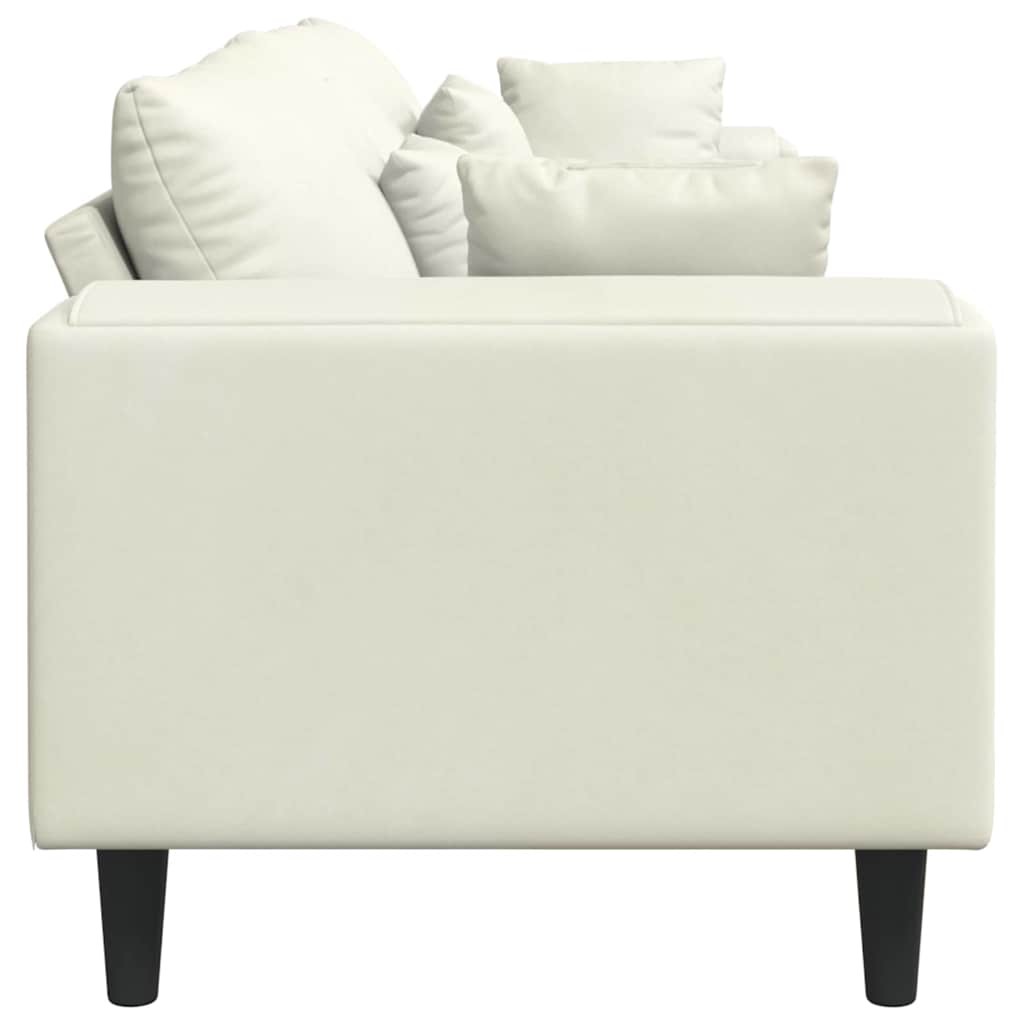 Divano Crema 250 x 77 x 76 cm Velluto | homemem39