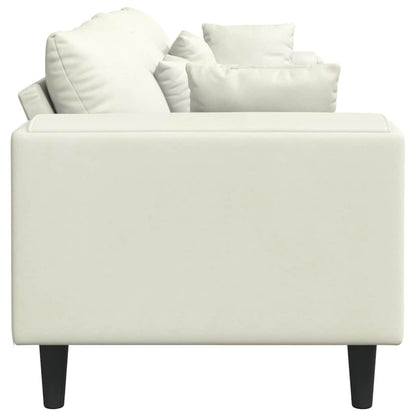 Divano Crema 250 x 77 x 76 cm Velluto | homemem39