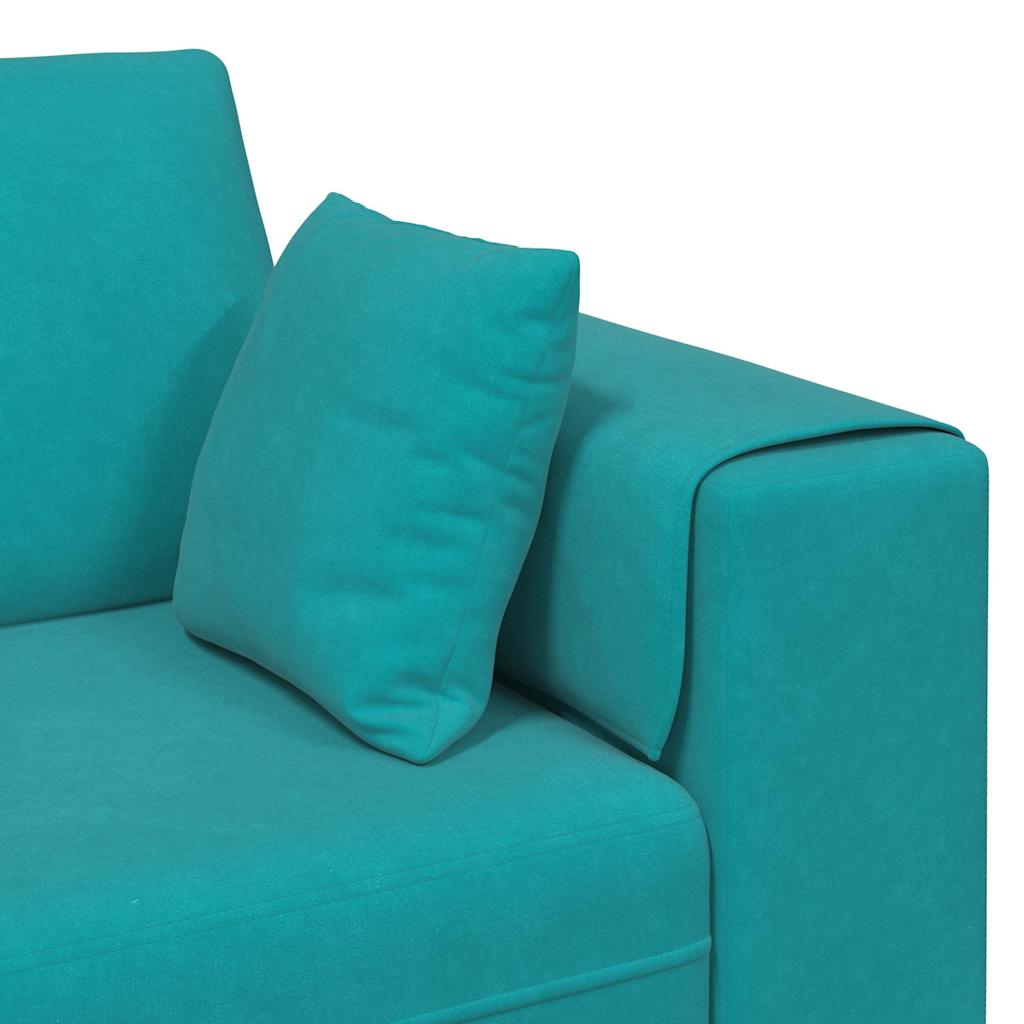 Divano Turchese 250 x 77 x 76 cm Velluto | homemem39