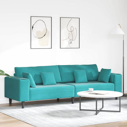 Divano Turchese 250 x 77 x 76 cm Velluto | homemem39
