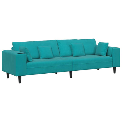 Divano Turchese 250 x 77 x 76 cm Velluto | homemem39