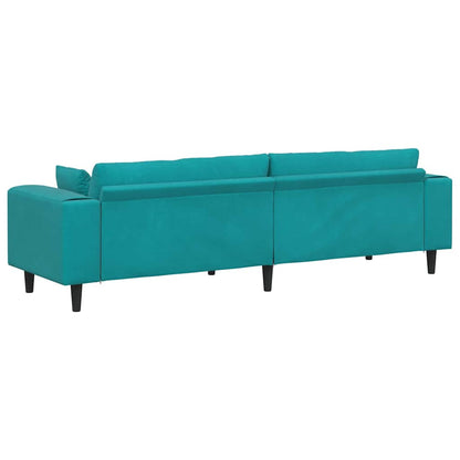 Divano Turchese 250 x 77 x 76 cm Velluto | homemem39