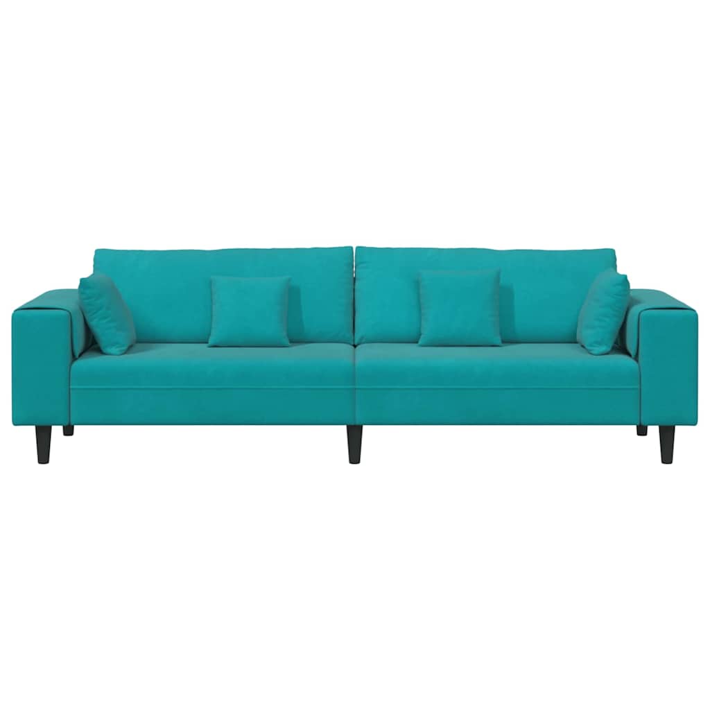 Divano Turchese 250 x 77 x 76 cm Velluto | homemem39