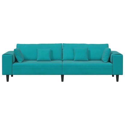 Divano Turchese 250 x 77 x 76 cm Velluto | homemem39