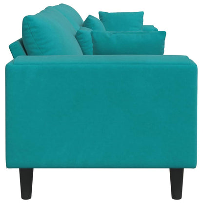 Divano Turchese 250 x 77 x 76 cm Velluto | homemem39