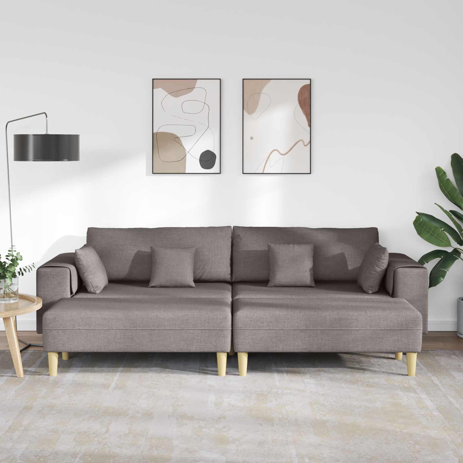 Divano con cuscino 3 pcs Talpa Tessuto | homemem39