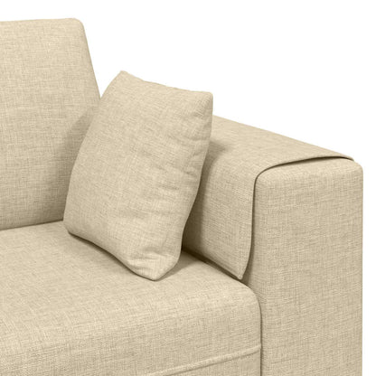Divano con cuscino 3 pcs Crema Tessuto | homemem39