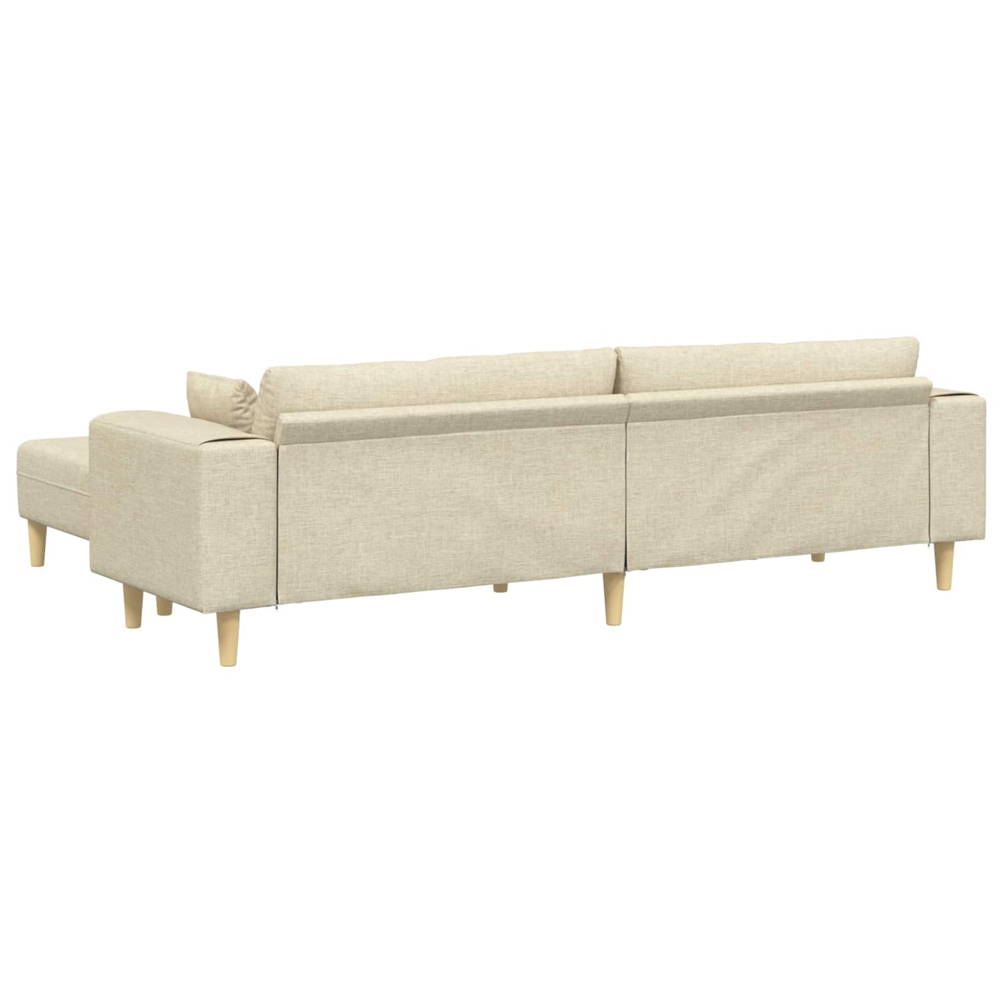 Divano con cuscino 3 pcs Crema Tessuto | homemem39