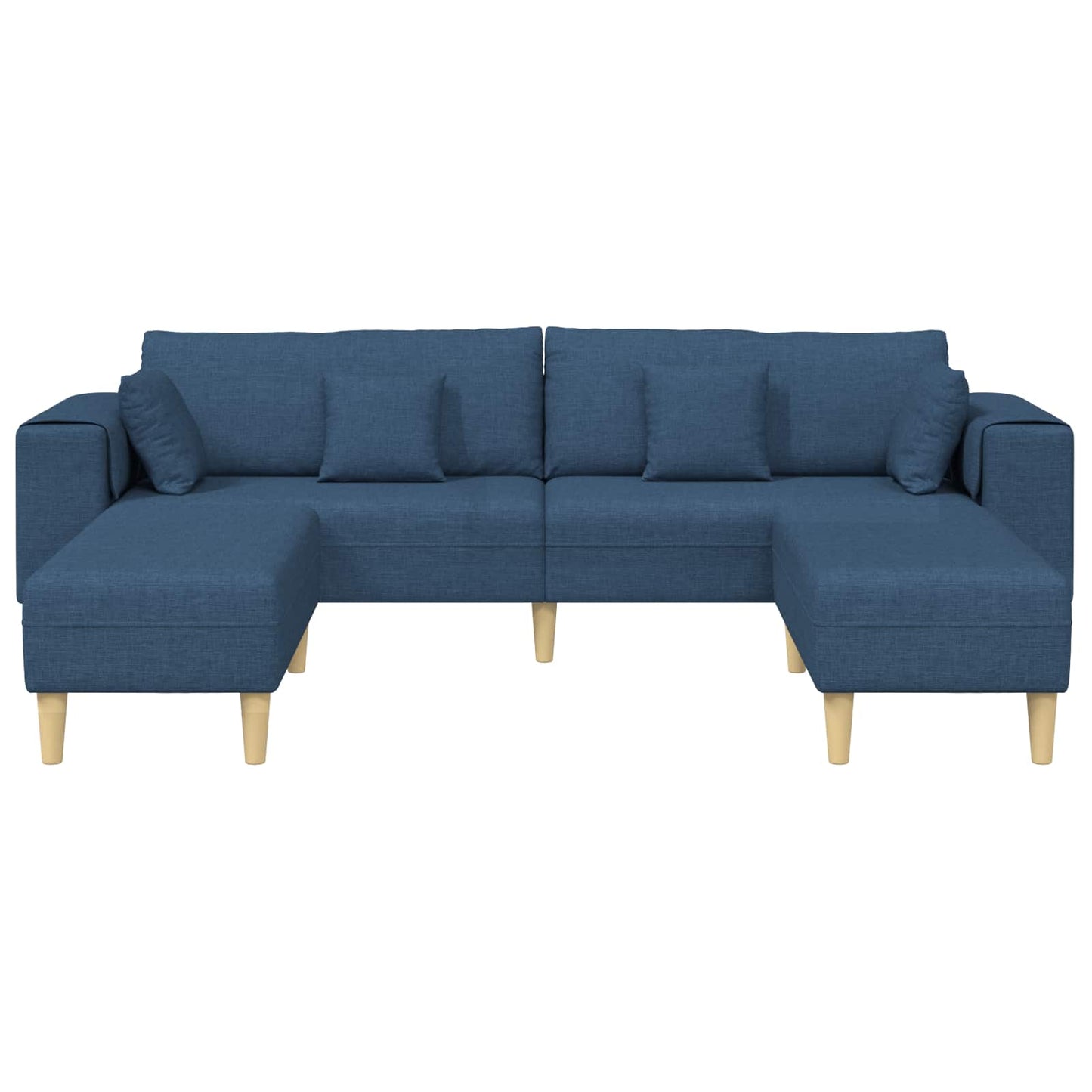 Divano con cuscino 3 pcs Blu Tessuto | homemem39