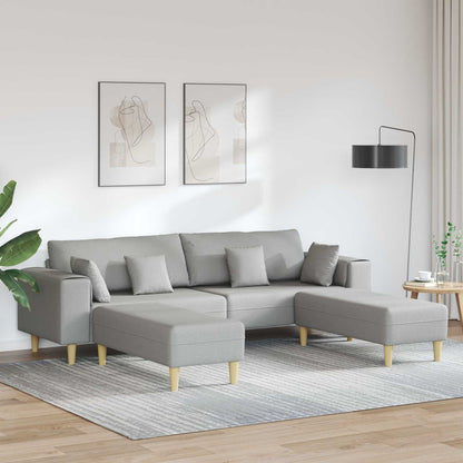 Divano 3 pcs Grigio Nuvola 250 x 188 x 76 cm Tessuto | homemem39