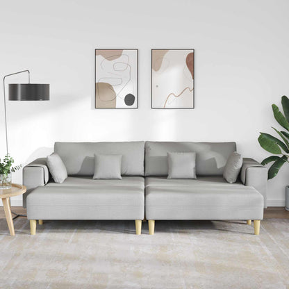 Divano 3 pcs Grigio Nuvola 250 x 188 x 76 cm Tessuto
