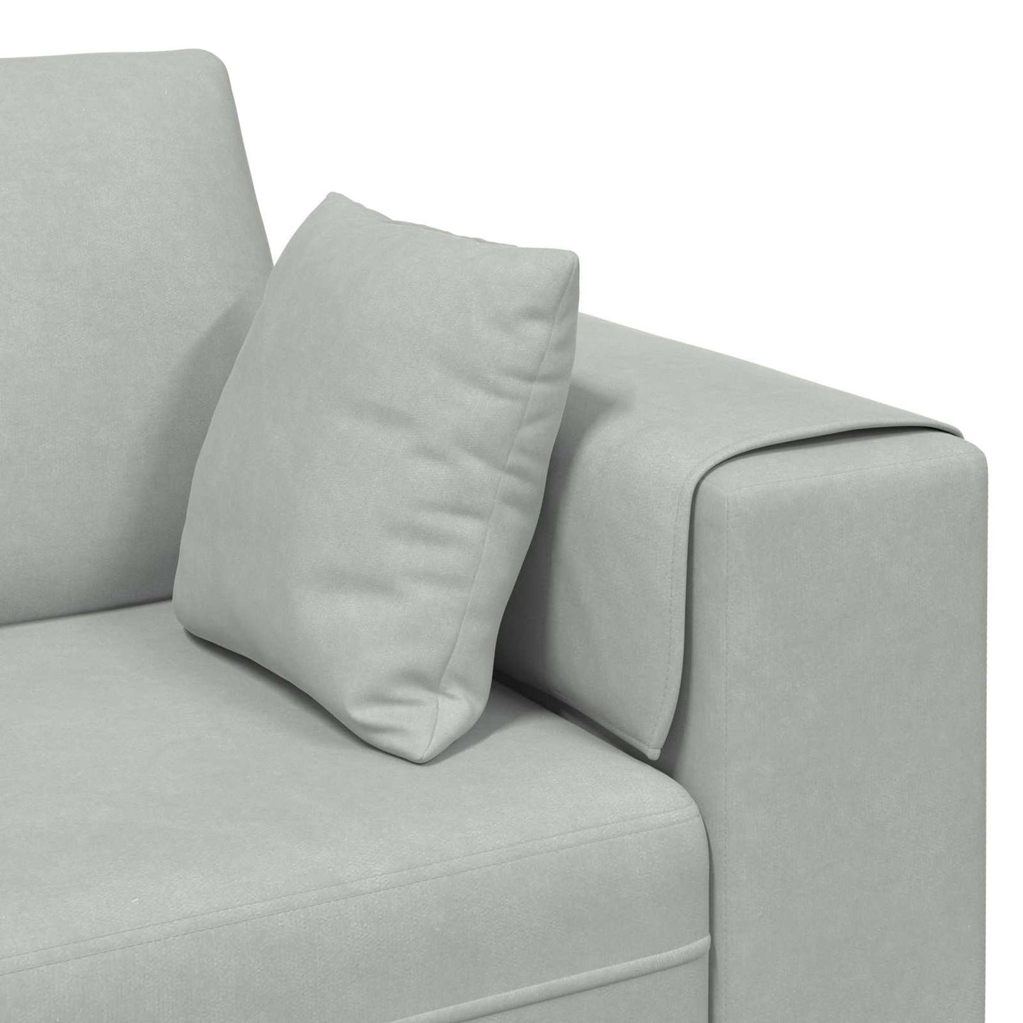 Divano 3 pcs Grigio chiaro 250 x 188 x 76 cm Velluto | homemem39