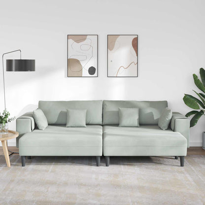 Divano 3 pcs Grigio chiaro 250 x 188 x 76 cm Velluto