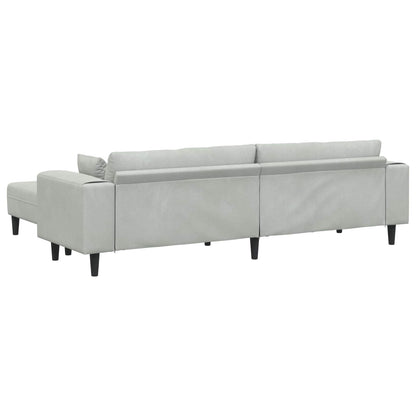 Divano 3 pcs Grigio chiaro 250 x 188 x 76 cm Velluto | homemem39