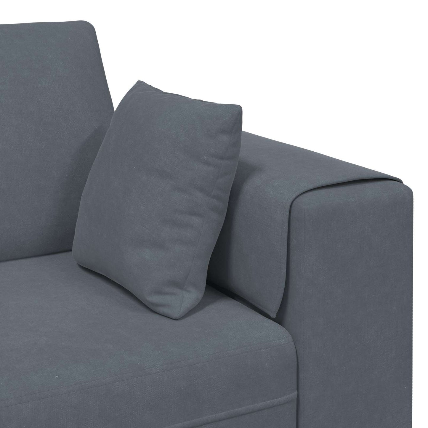 Divano 3 pcs Grigio scuro 250 x 188 x 76 cm Velluto | homemem39