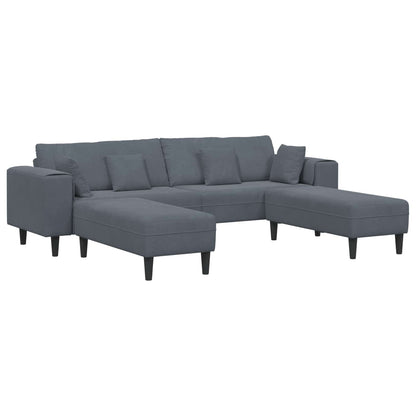 Divano 3 pcs Grigio scuro 250 x 188 x 76 cm Velluto | homemem39