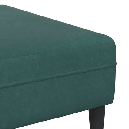 Divano 3 pcs Verde Scuro 250 x 188 x 76 cm Velluto | homemem39