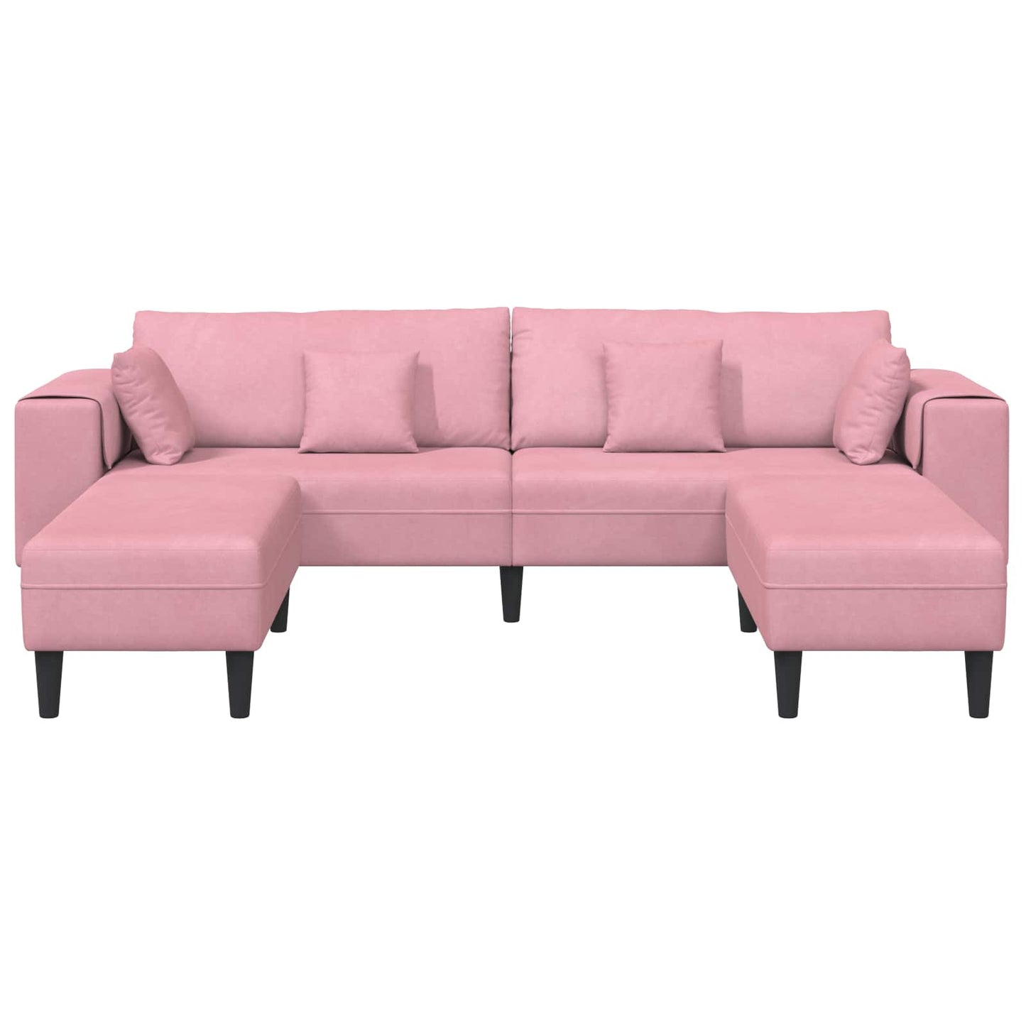 Divano 3 pcs Rosa 250 x 188 x 76 cm Velluto