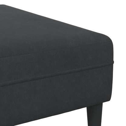Divano 3 pcs Nero 250 x 188 x 76 cm Velluto | homemem39