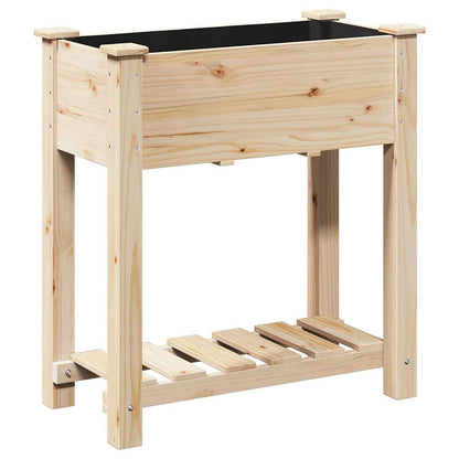 Vaso da giardino con lo scaffale Beige 71 x 37 x 76,5 cm