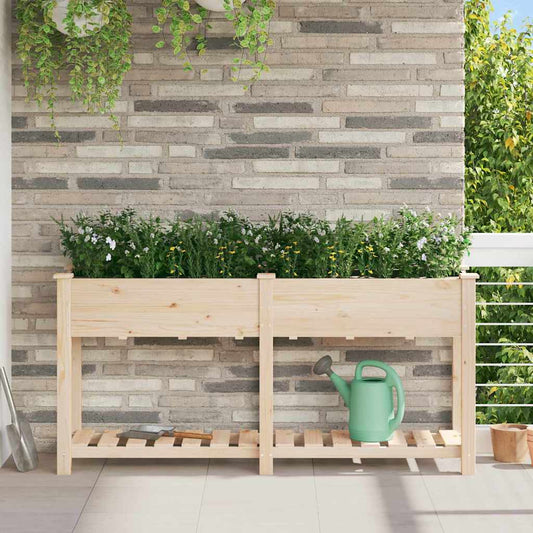 Vaso da giardino con lo scaffale Beige 161 x 43 x 76,5 cm